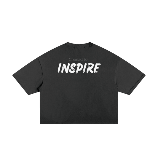 (Created to Inspire) Frayed Box-Cut T-shirt