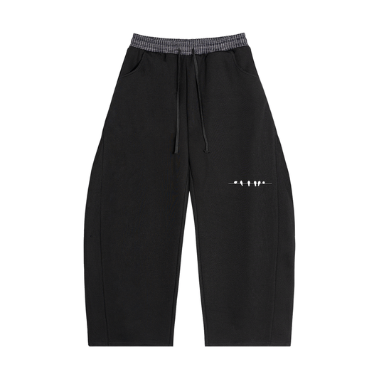 (SIX BIRDZ) Oversized, Barrel Sweatpants