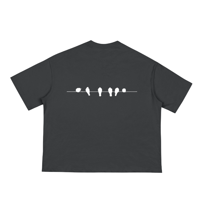 (SIX BIRDZ) Oversized Box-Cut T-shirt