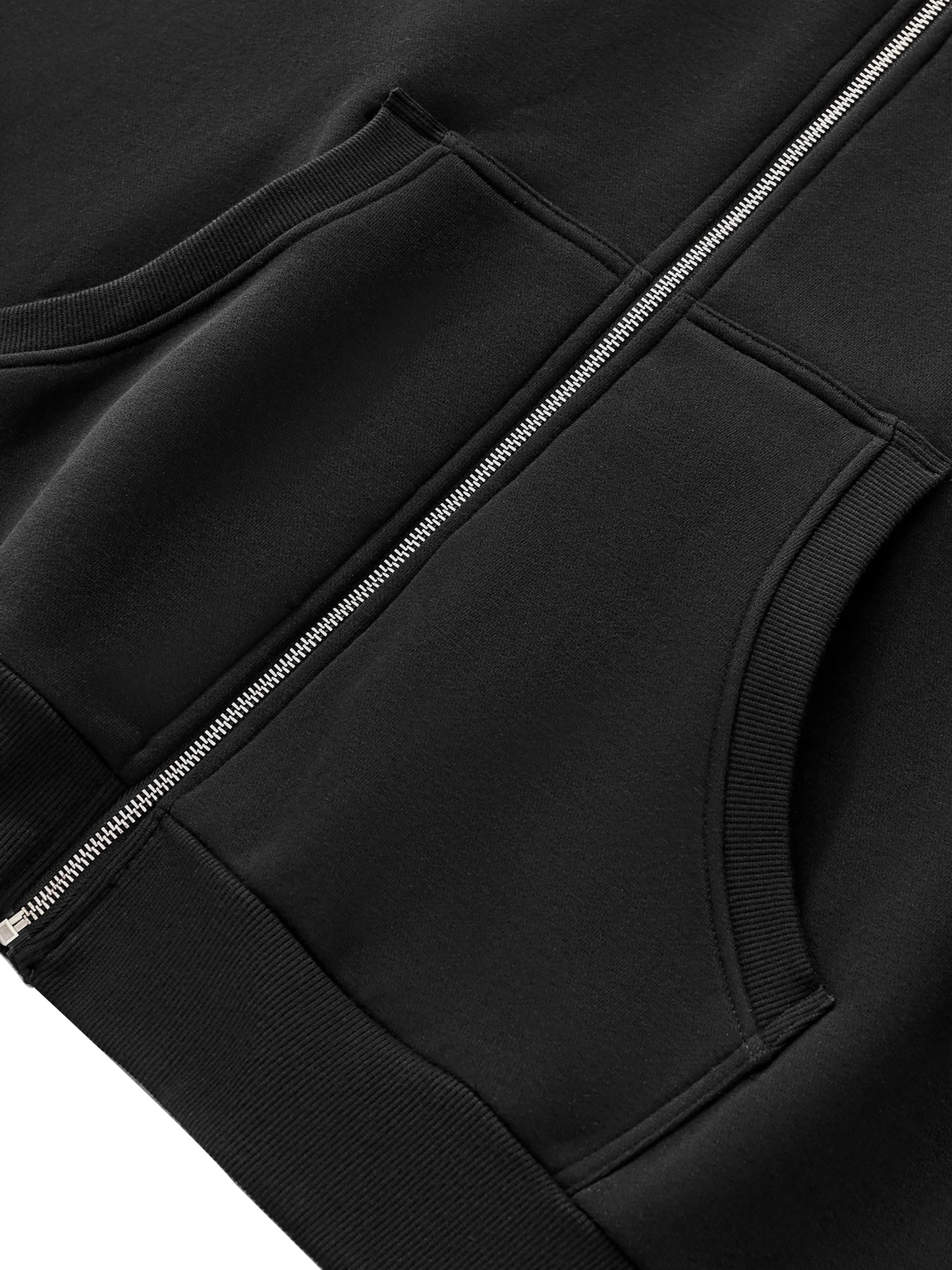 (Signature) Full-Zip, Boxy Hoodie